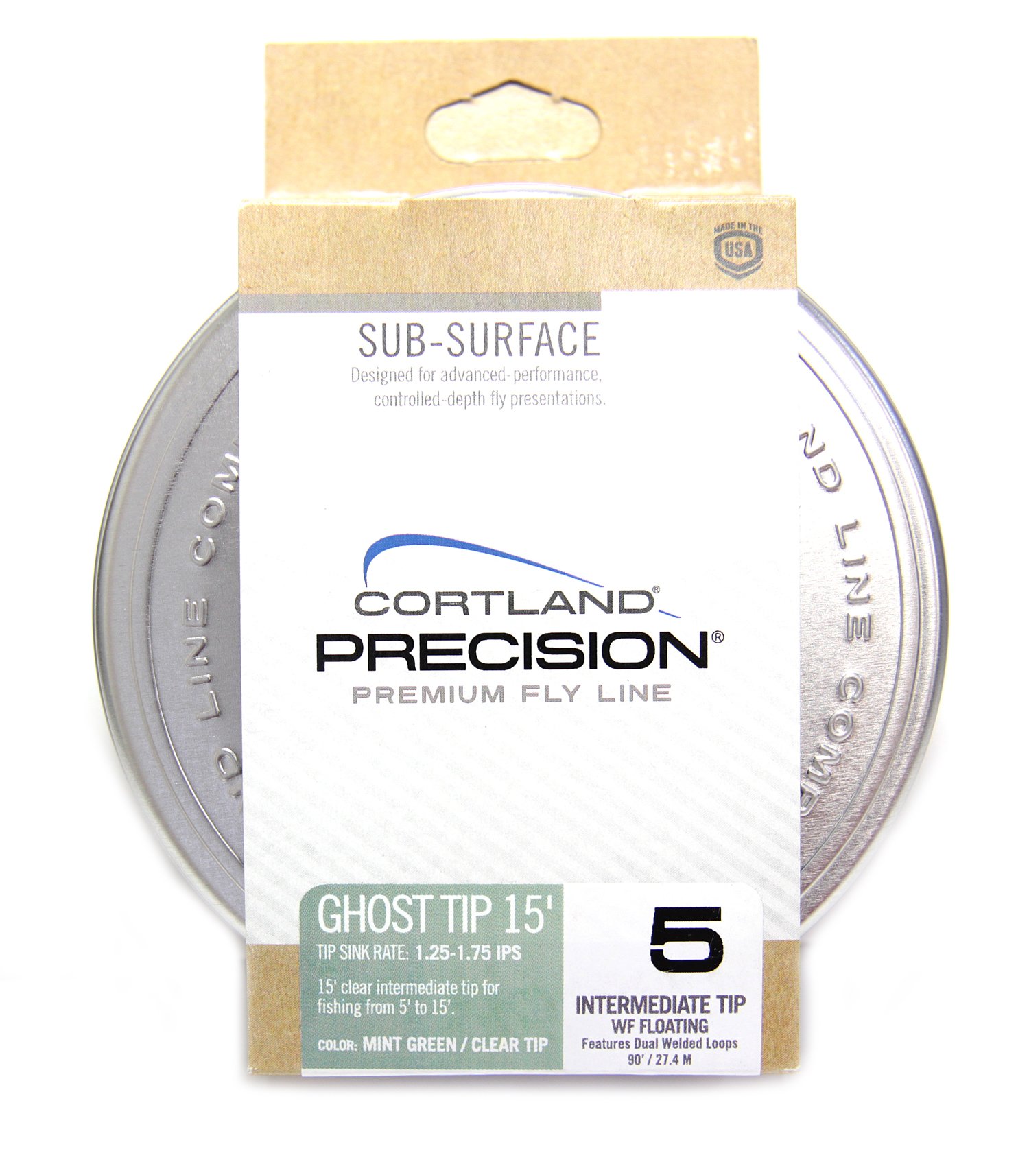 Amazon.com: Cortland Precision Sub-Surface Ghost Tip 15' Fly Line
