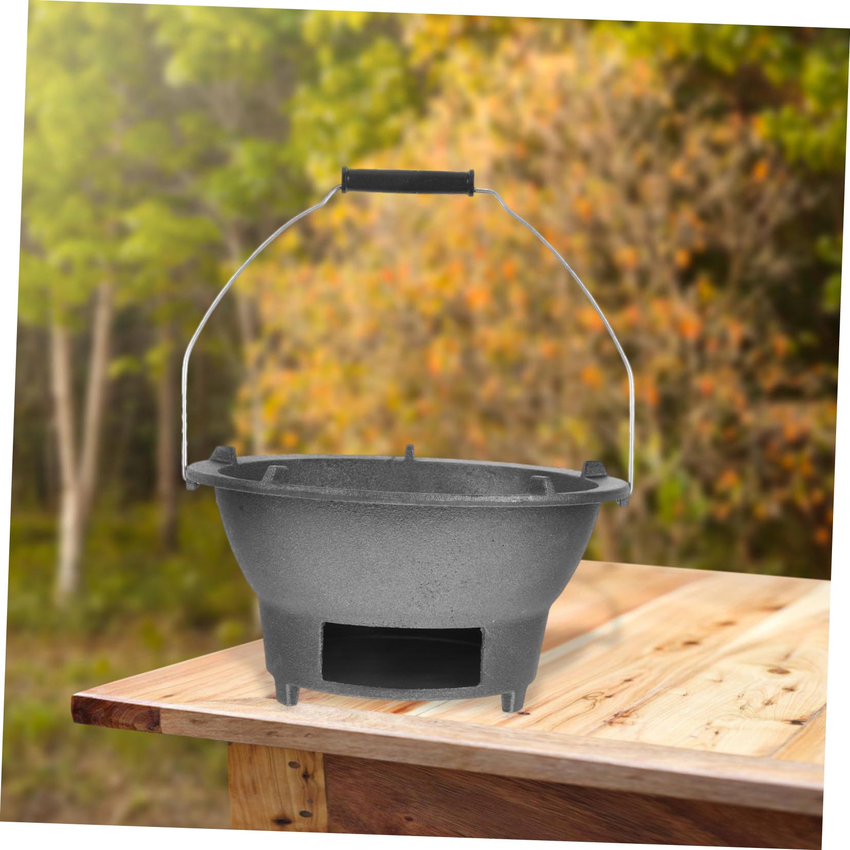 Happyyami Grill Stove Portatile Ghisa Per Bbq All Mini Barbecue Per Grigliate Per Resistente e Versatile Per
