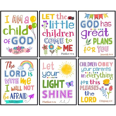 Bible Verse Posters for Classroom: Inspirational Quotes for Kids