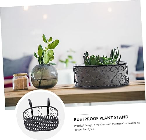 Miniatura 7 de 2 cestas para suculentas, macetas con gancho para interiores con soporte, maceta para jardín, para soporte, maceta delicada, maceta para valla al