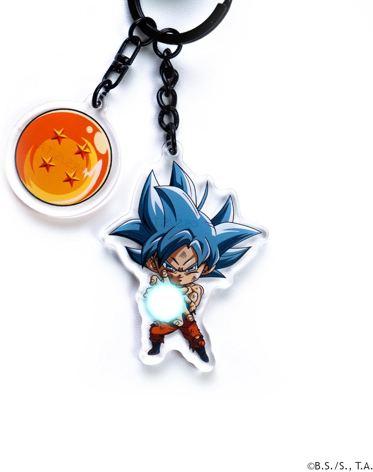 Dragon Ball Super - Goku MUI Ultra Instinct Keystrap and Keychain Bundle - Otaku Gift Set for Anime Fans