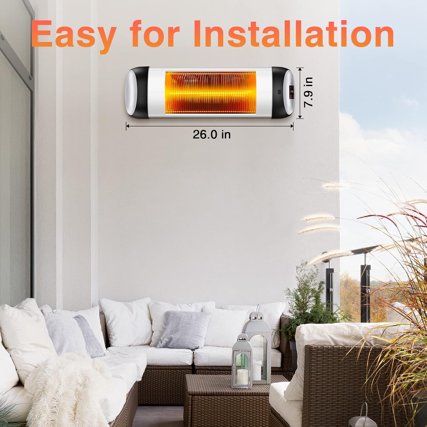TRUSTECH heater installation dimensions