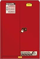 Vista 33 de Justrite Gabinete de almacenamiento inflamable de cierre automático de 30 galones, acero de calibre 18, 1 estante, gabinete contra incendios de 2