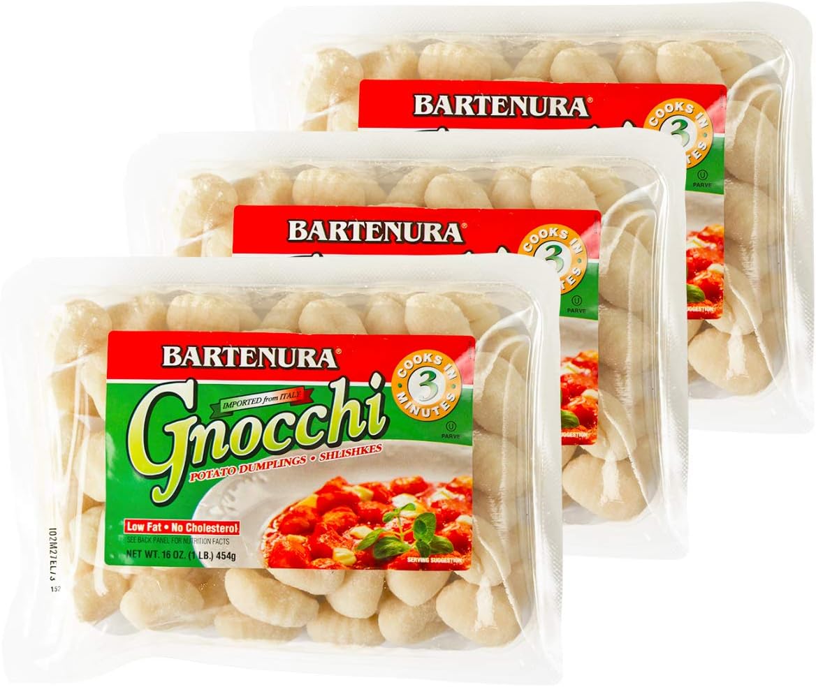 Potato Gnocchi, Original 454g (Pack of 3) Made in Italy, Potato Dumplings, Low Fat, No Cholesterol