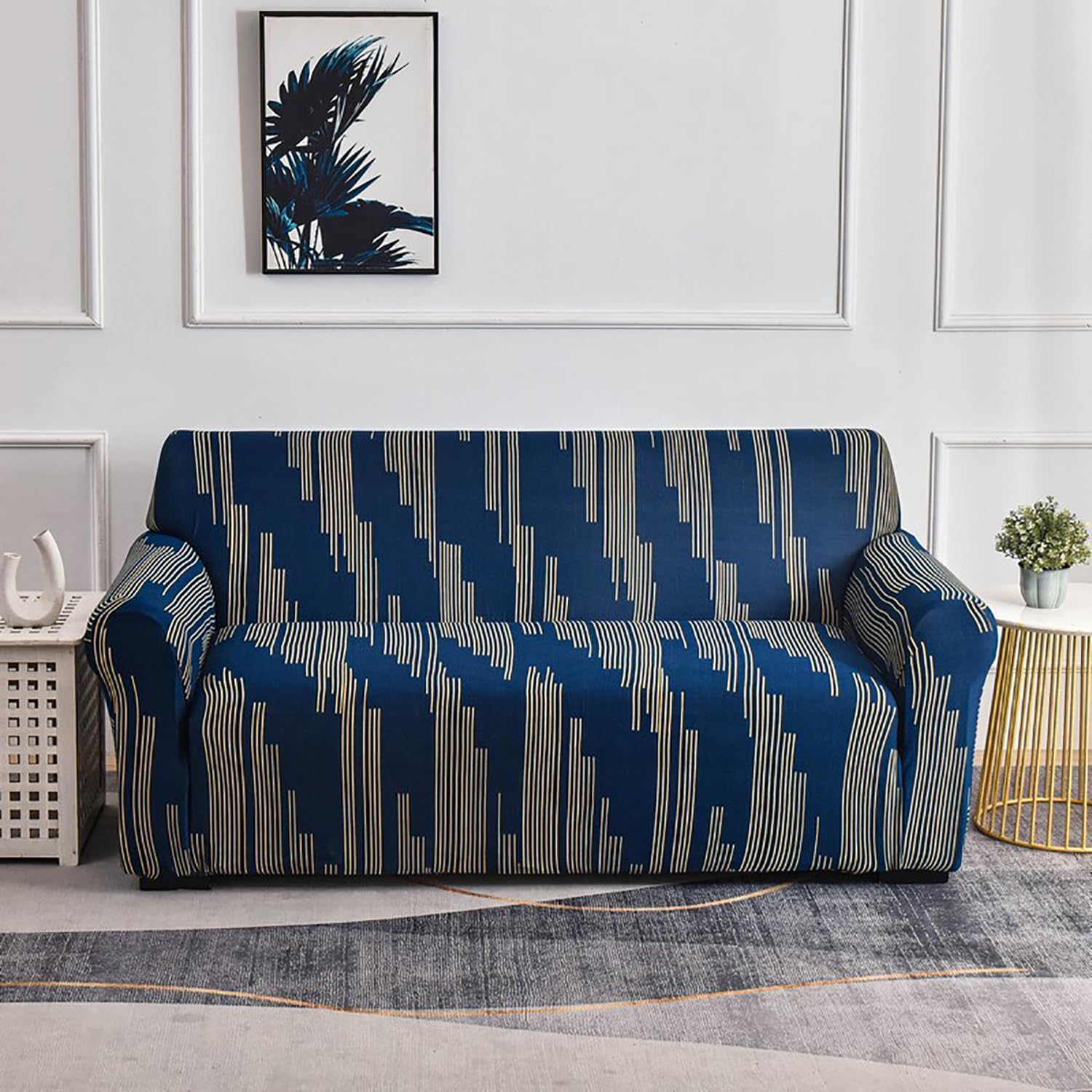 House of Quirk Universal Sofa Cover Big Elasticity Cover for Couch Flexible Stretch 140 GSM Sofa Slipcover (Blue Dazzle, Four Seater) (B0DDHHW954) Amazon Price History, Amazon Price Tracker