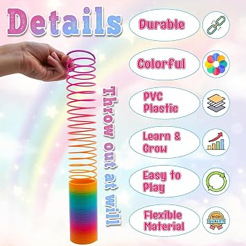 SRV Hub Licensed Slinky Springs (3x Super Long Rainbow Magic Springs)