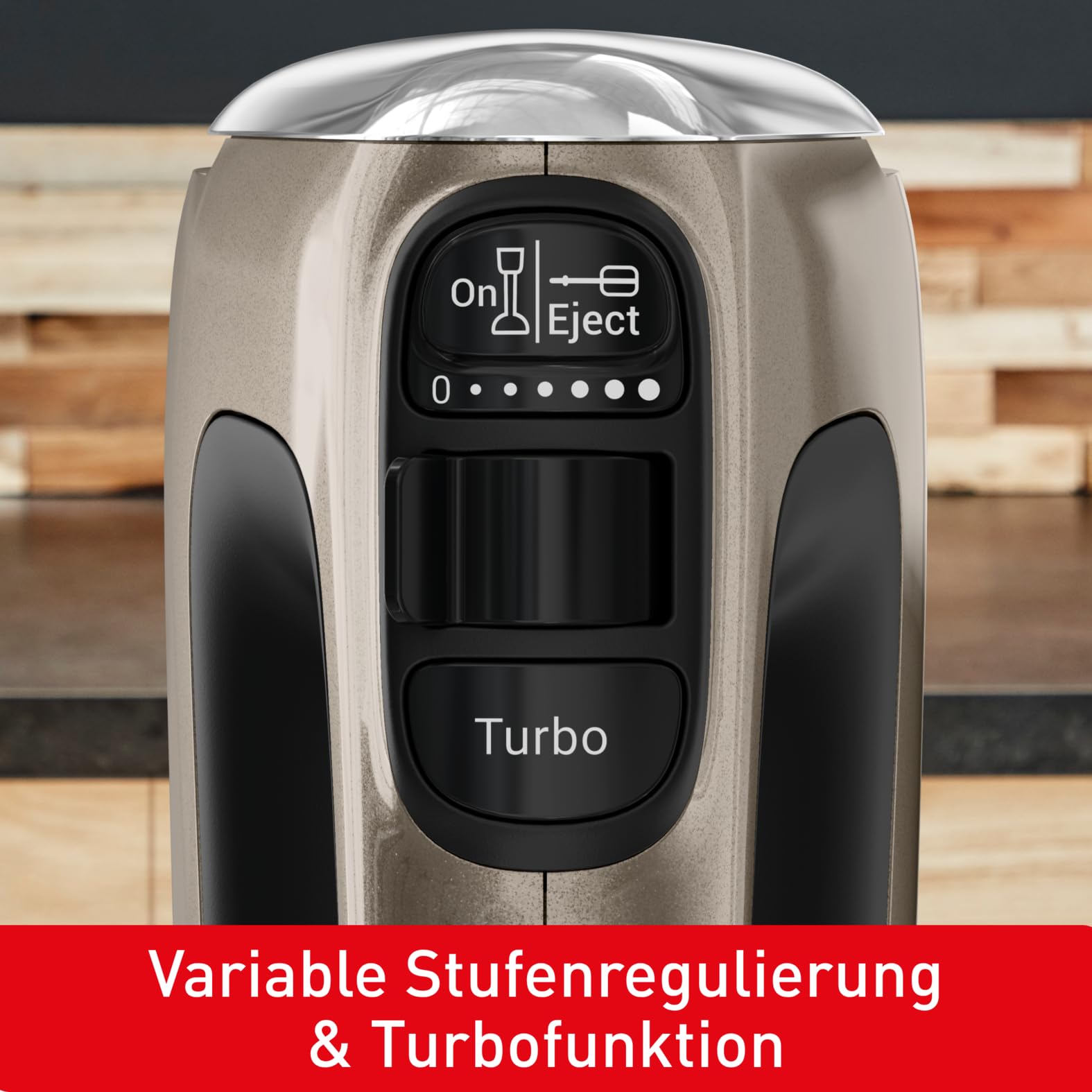 Tefal Power Mix Silence Handmixer, 600 Watt, variabler Geschwindigkeitsregler, Turbo- und Auswurf-Funktion, extrem leiser Motor, Handrührgerät inkl. 2 Rührbesen und 2 Knethaken, grau, HT650E38