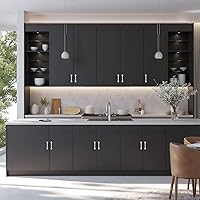 Vista 7 de knobelite Paquete de 5 tiradores de gabinete de cocina de níquel satinado de 3 pulgadas (2.992 in), aleación de zinc, níquel cepillado, tiradores