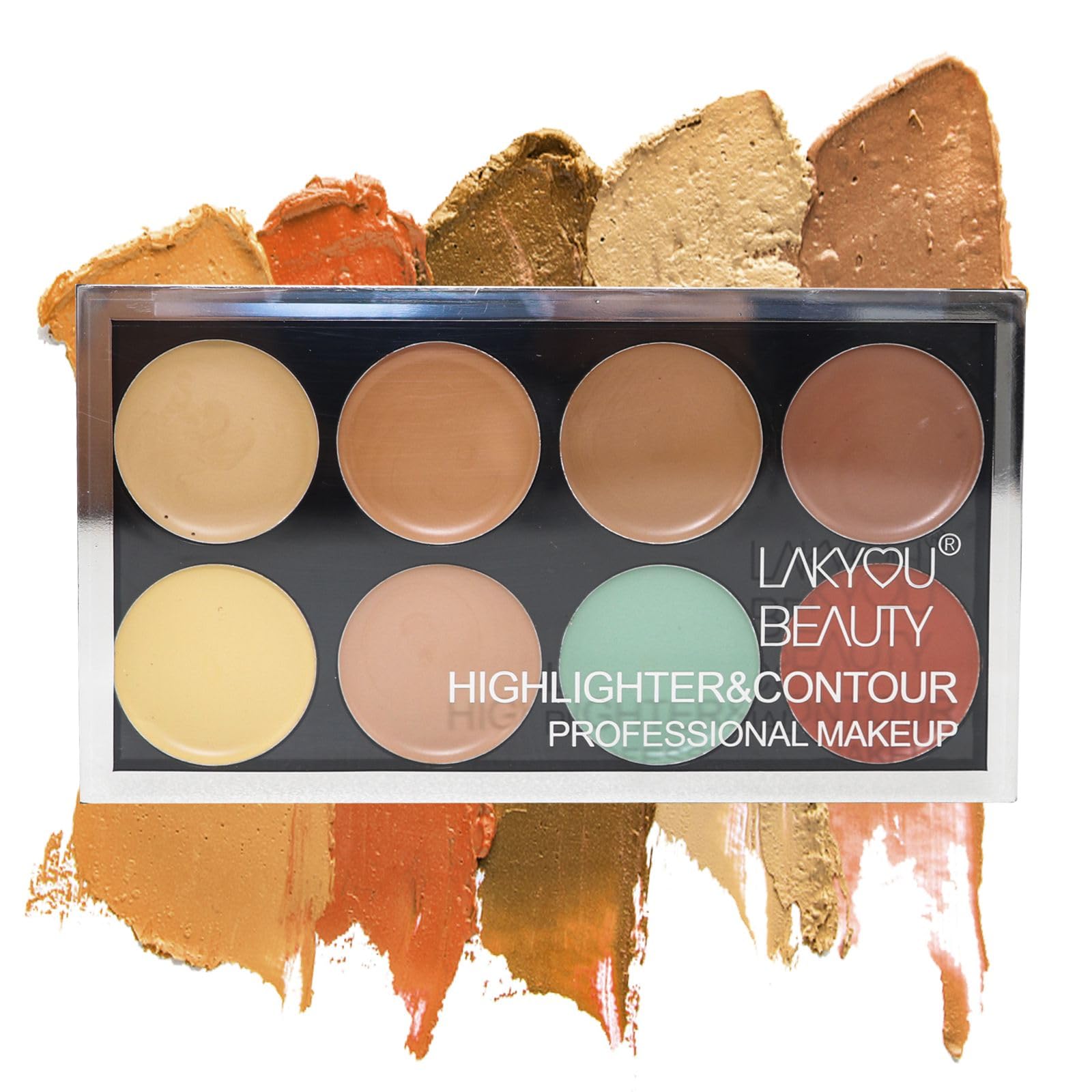 lakyou Beauty Professional Concealer Palette | Color Corrector & Contour | Blendable Makeup for All Skin Types | (02)-image-3