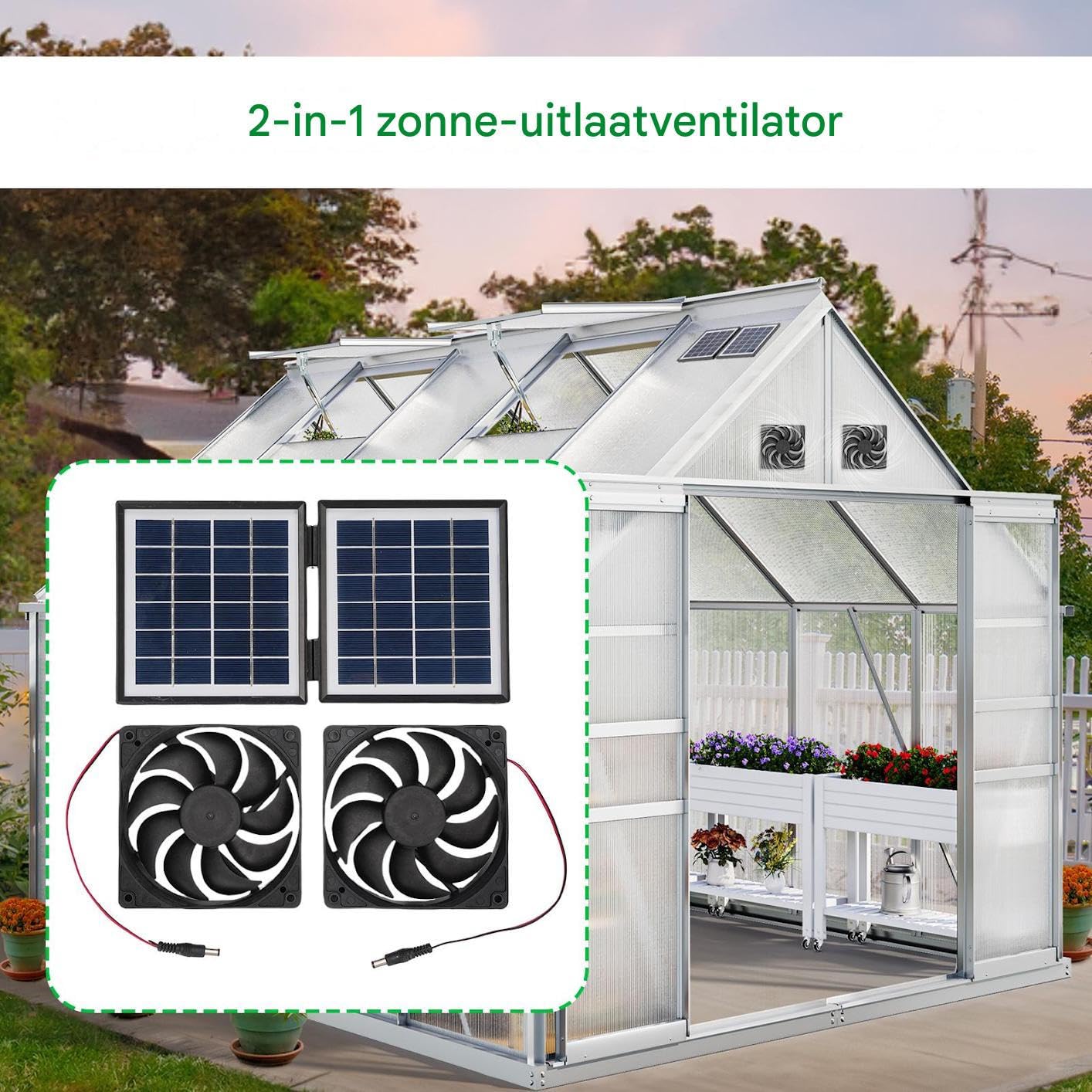 Ventilatore Solare di Scarico Ventilazione Pollaio ad Energia Solare