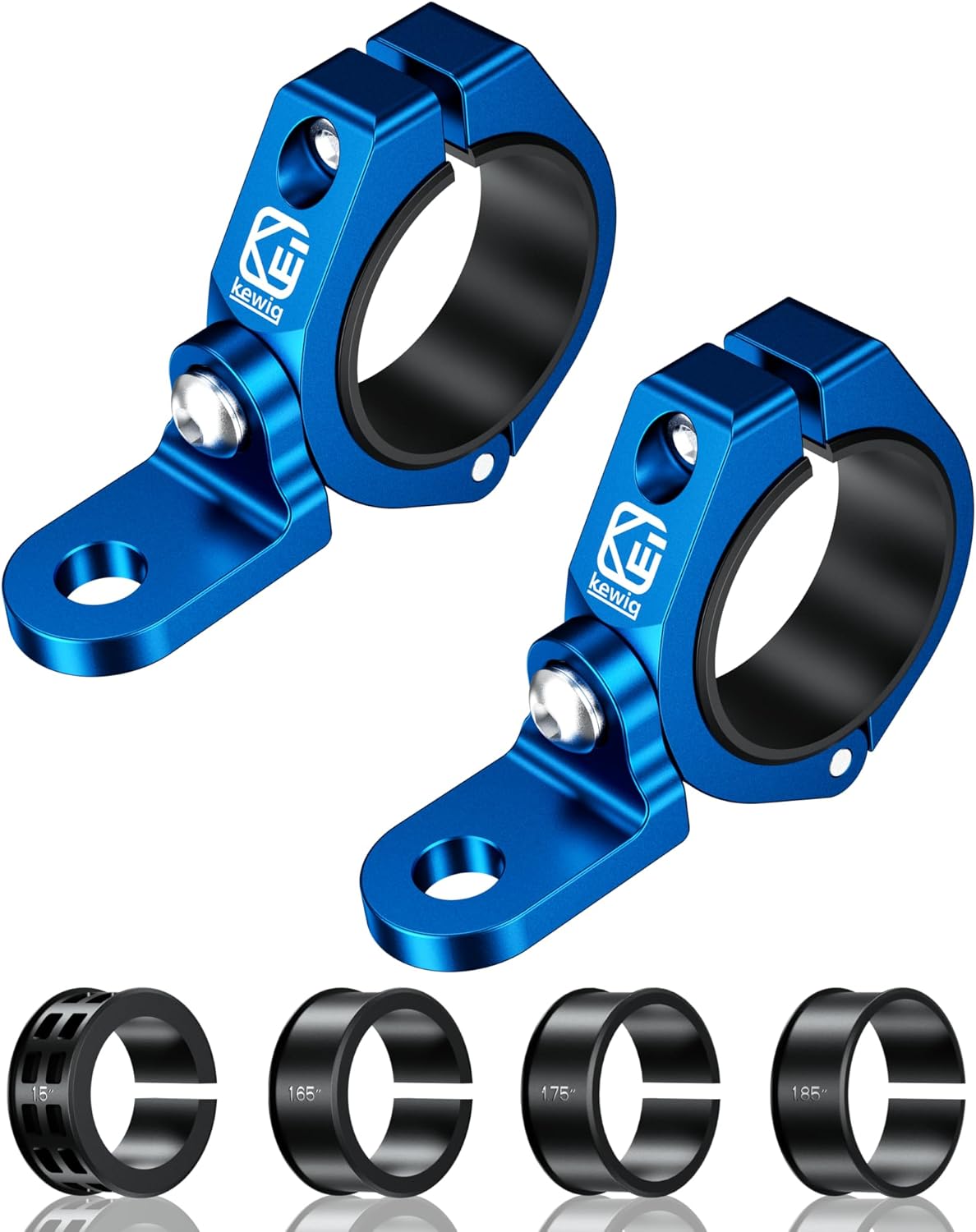 BRCOVAN 2PCS Whip Flag Mounts, Solid Aluminum Alloy UTV Whip Light Mount, Off-Road LED Light Bar Mounting Bracket, 360° Rotating Roll Bar Clamp Holder Fit on 1.5''/1.65'' /1.75''/1.85''/2'' Roll Cages