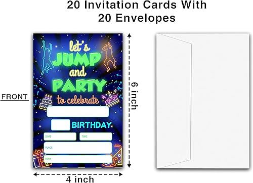 Miniatura 7 de Invitaciones para fiesta de cumpleaños de reptiles con sobres (4 x 6 pulgadas), paquete de 20 unidades, invitaciones para fiestas de cumpleaños