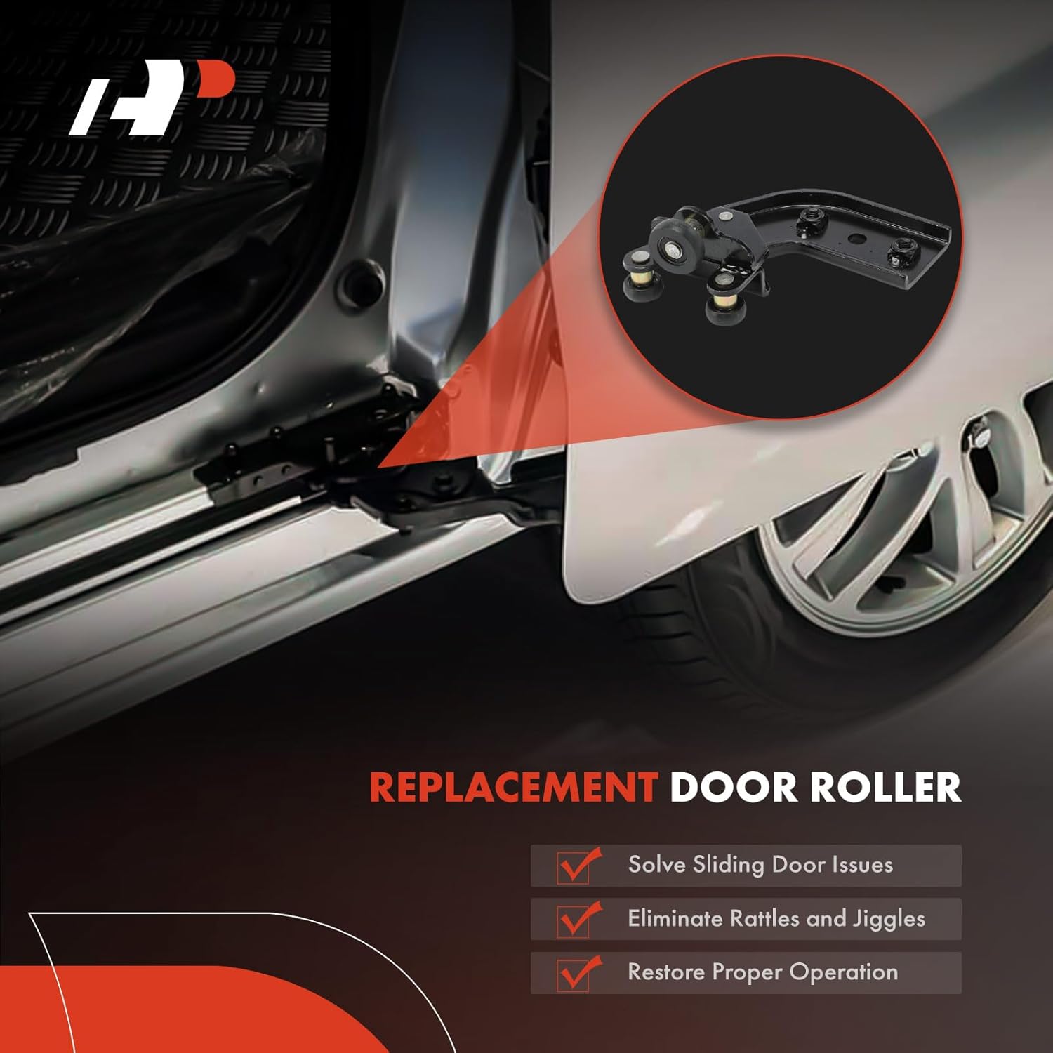 A-Premium Right Passenger Lower Sliding Door Roller Bracket Compatible with Chevrolet Express 1500, Express 2500, Express 3500, Express 4500 & GMC Savana 1500, Savana 2500, Savana 3500, Savana 4500