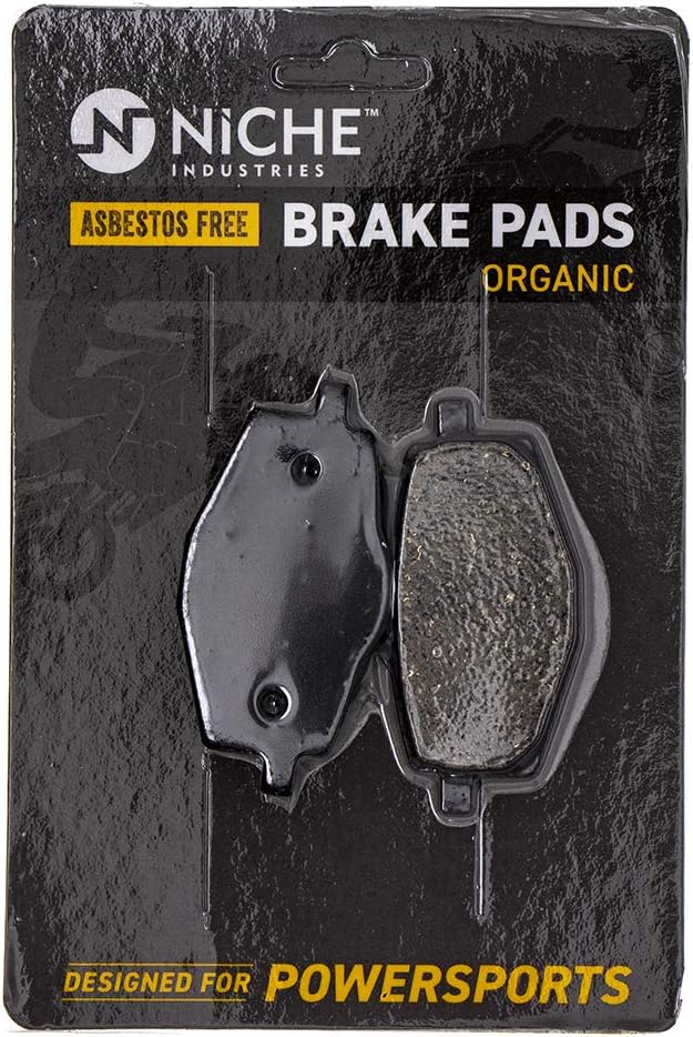 NICHE Brake Pad Set for Yamaha XT350 XT225 TTR225 Tri Z 250 RT180 3BN-W0045-01-00 Front Organic 4 Pack