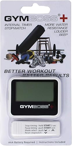 Miniatura 5 de Gymboss Temporizador de intervalo Plus y cronómetro - Capa dura blancanegra
