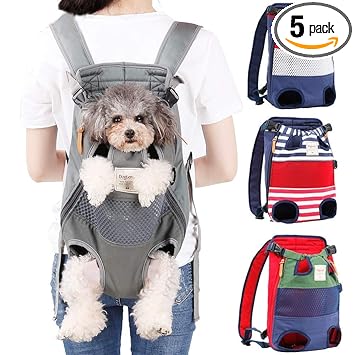 Jranter Dog Carrier Backpack - Legs Out Front-Facing Pet Carrier Backpack for Small Medium Large Dogs, Airline Approved Hands-Free Cat Travel Bag for Walking Hiking Bike and Motorcycle