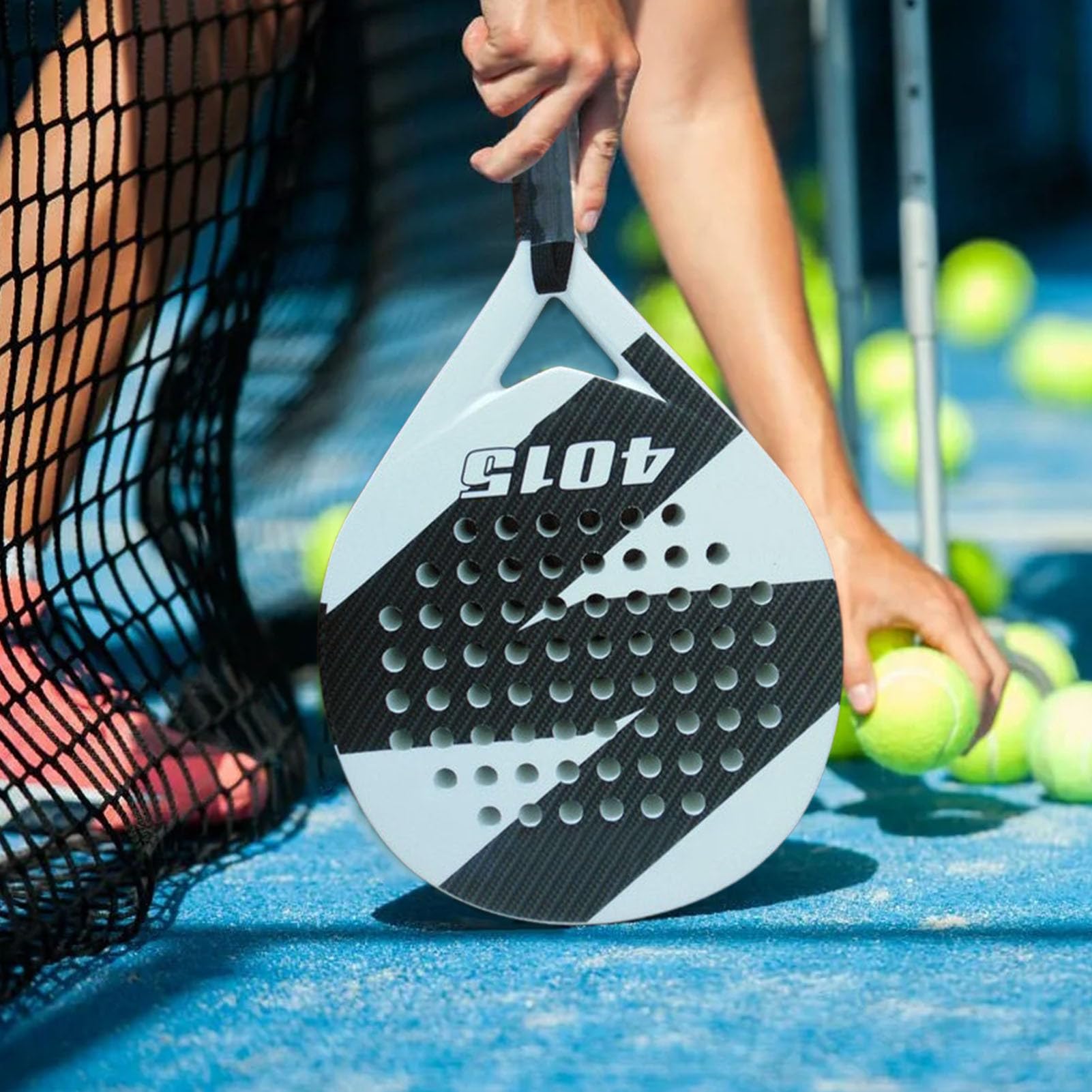 Racchette da tennis sulle spiagge | Racchetta morbida leggera in EVA | Racchette da paddle tennis portatili in fibra di carbonio con nucleo in memory foam EVA per donne e uomini