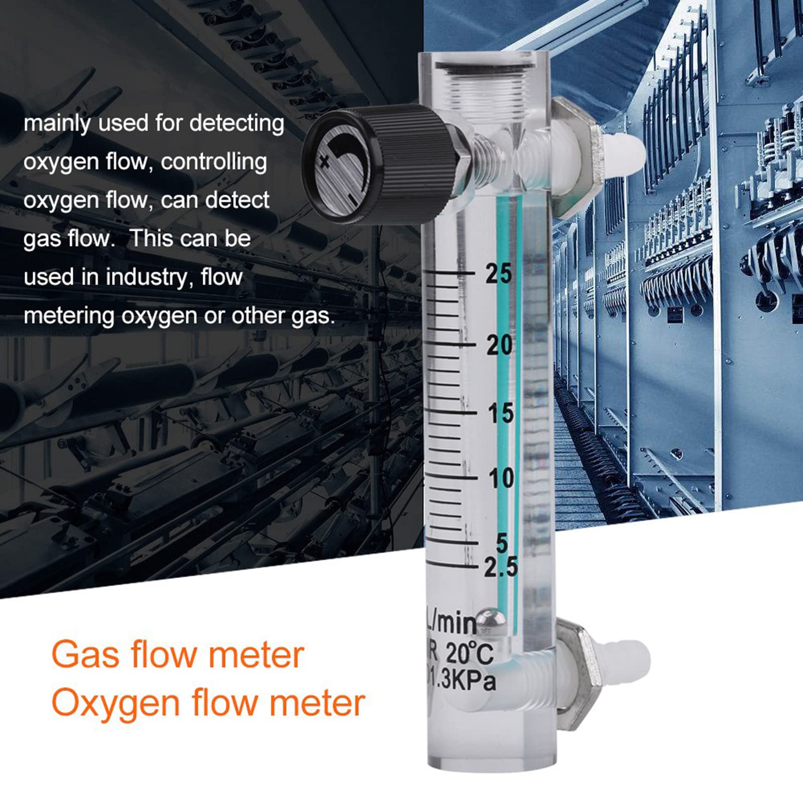 Black Float Gas-Durchflussmesser – 1-5 LPM, ≤0, Produktbild-Vorschau 2
