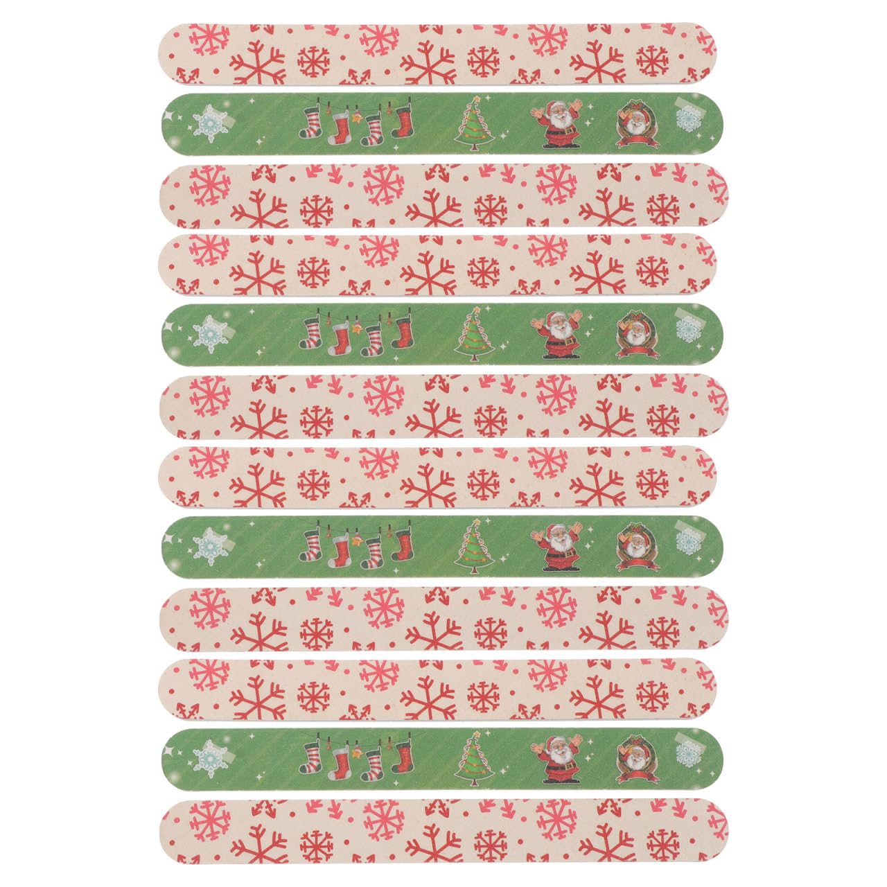 FRCOLOR 12piezas Lijas De Uñas Temáticas De Navidad Para Manicura y De Uñas Para Salón y Personal