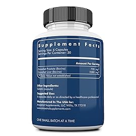 Ancestral Supplements Grass Fed Beef Prostate Supplements for Men with Liver, 3000mg, Prostate Health Support Promotes Men\'s Health, Non-GMO, 180 Capsules