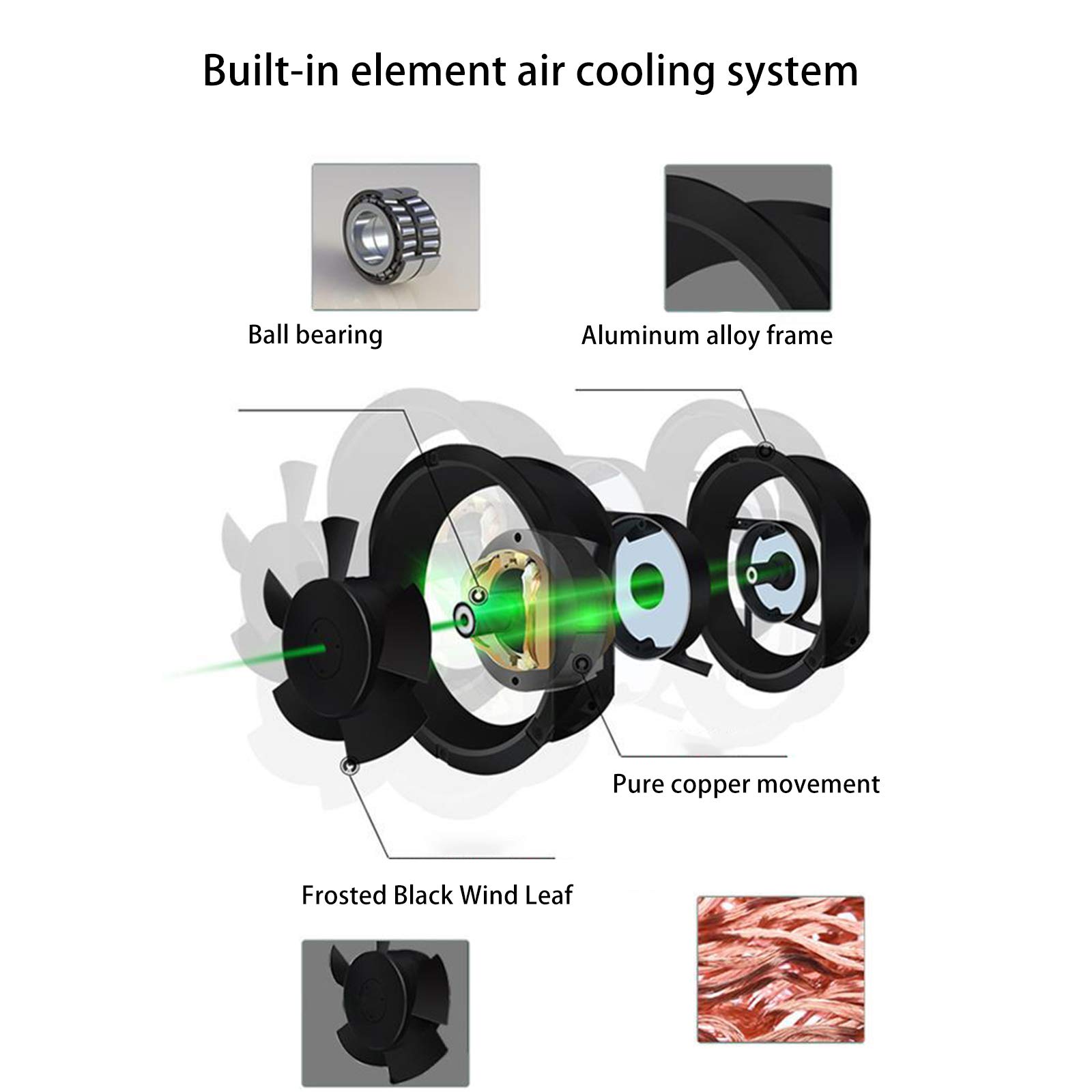 AIZYR Generador de ozono Comercial, 3500 MG Inicio Máquina de ionizadores de Aire Purificador de Aire Industrial O3 para el hogar, la Oficina, el Barco y el Coche,Negro,EU Plug