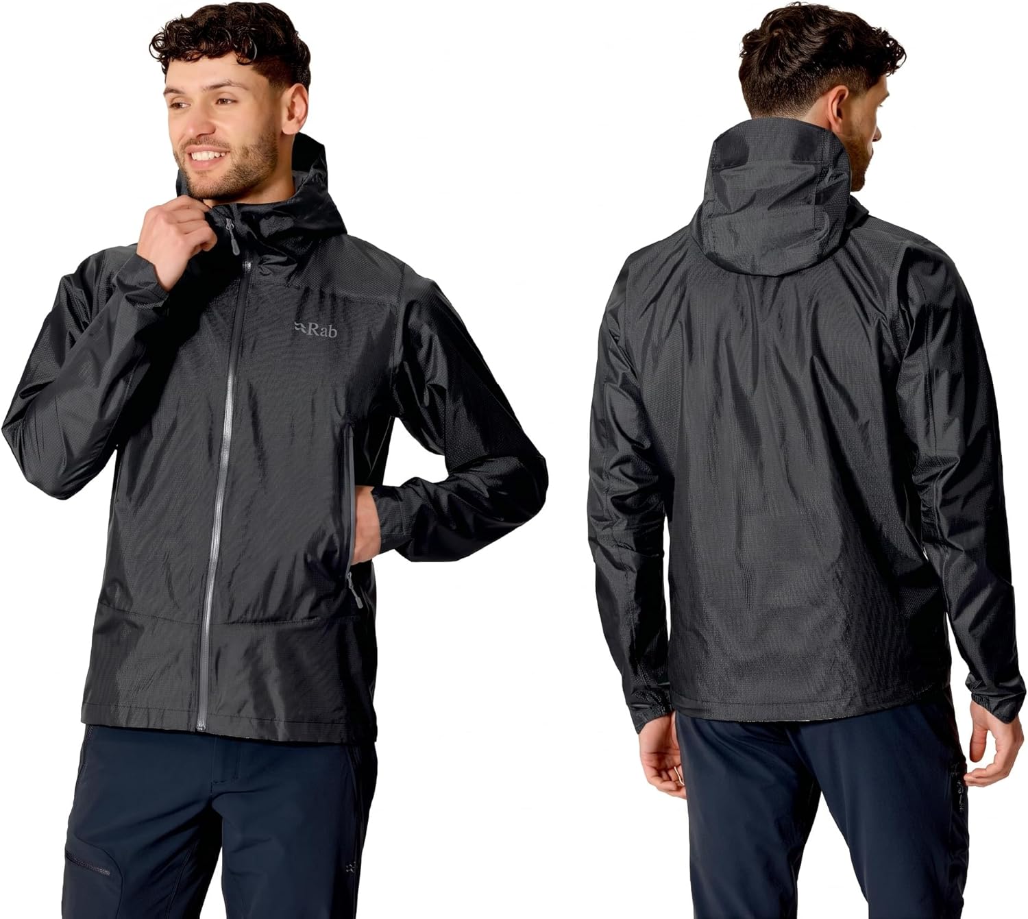 Rab Men’s Phantom Mountain Jacket - Lightweight, Packable Hooded Full-Zip for Hiking & Backpacking