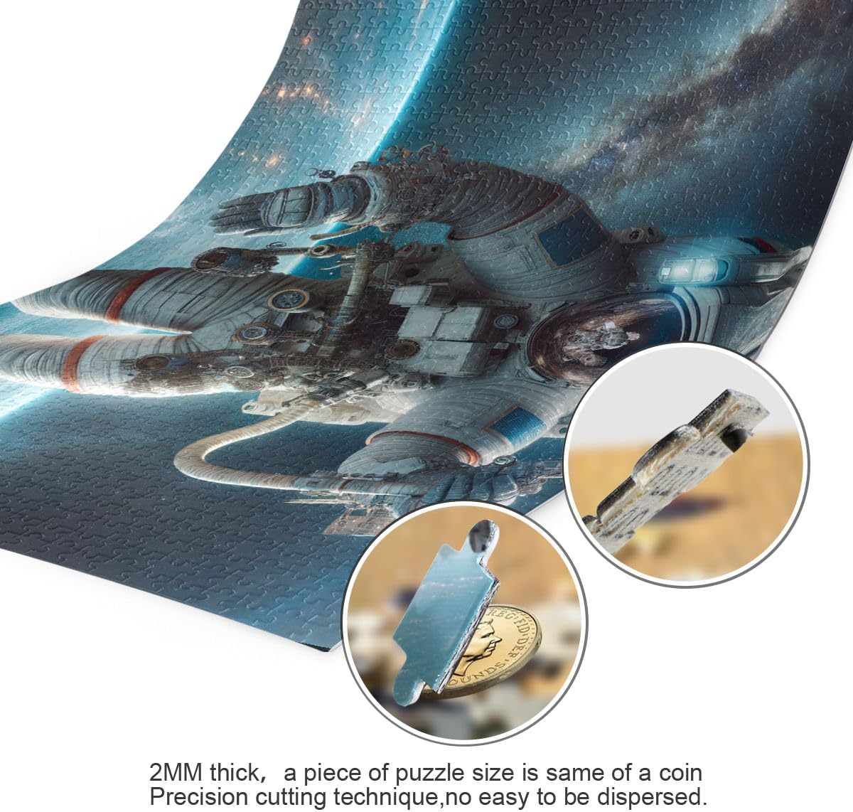 Astronaut Cat Space Puzzles 500 Piece Jigsaw Puzzle Challenging Puzzle Game Funny Puzzle for Adults