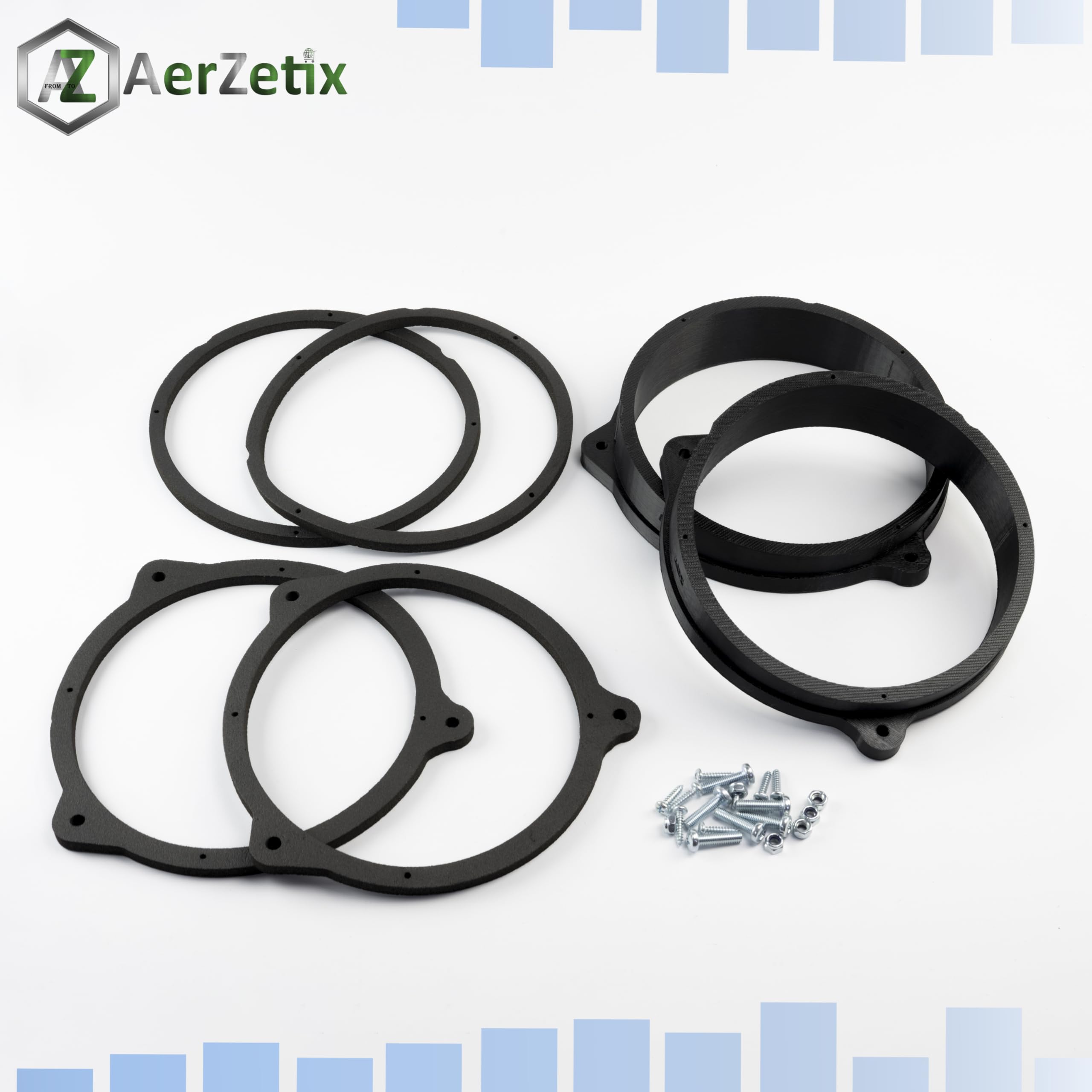 Aerzetix Set di 2 adattatori per altoparlanti Ø165 mm compatibile con Mercedes CLK A208/C208 Cabriolet/Coupé