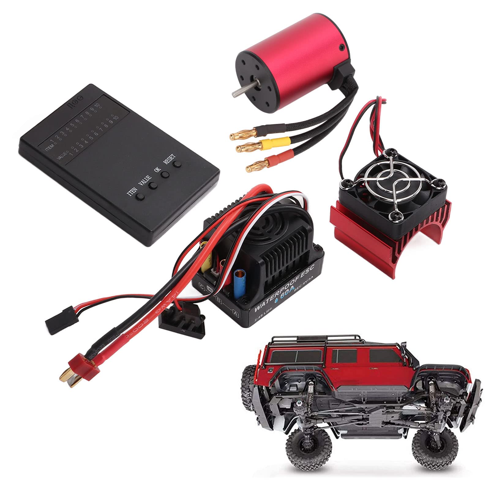 Zestaw Bezszczotkowego Silnika RC z 60A ESC do Samochodów 1/10