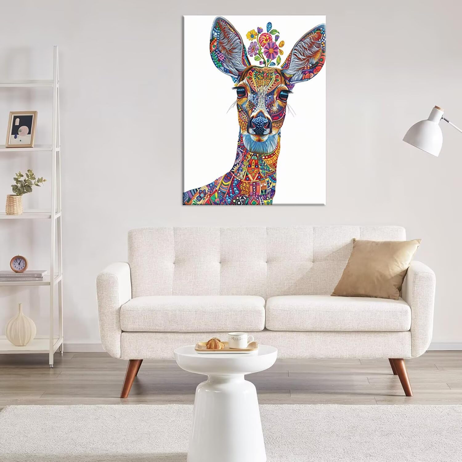 Hyupuanj Malowanie diamentami 5D Dorośli, jeleń kolor 90 x 120 cm i-60 | Zestaw do malowania diamentowego, sztuka diamentowa, haft krzyżykowy, hobby kreatywne dekoracje ścienne dla dorosłych