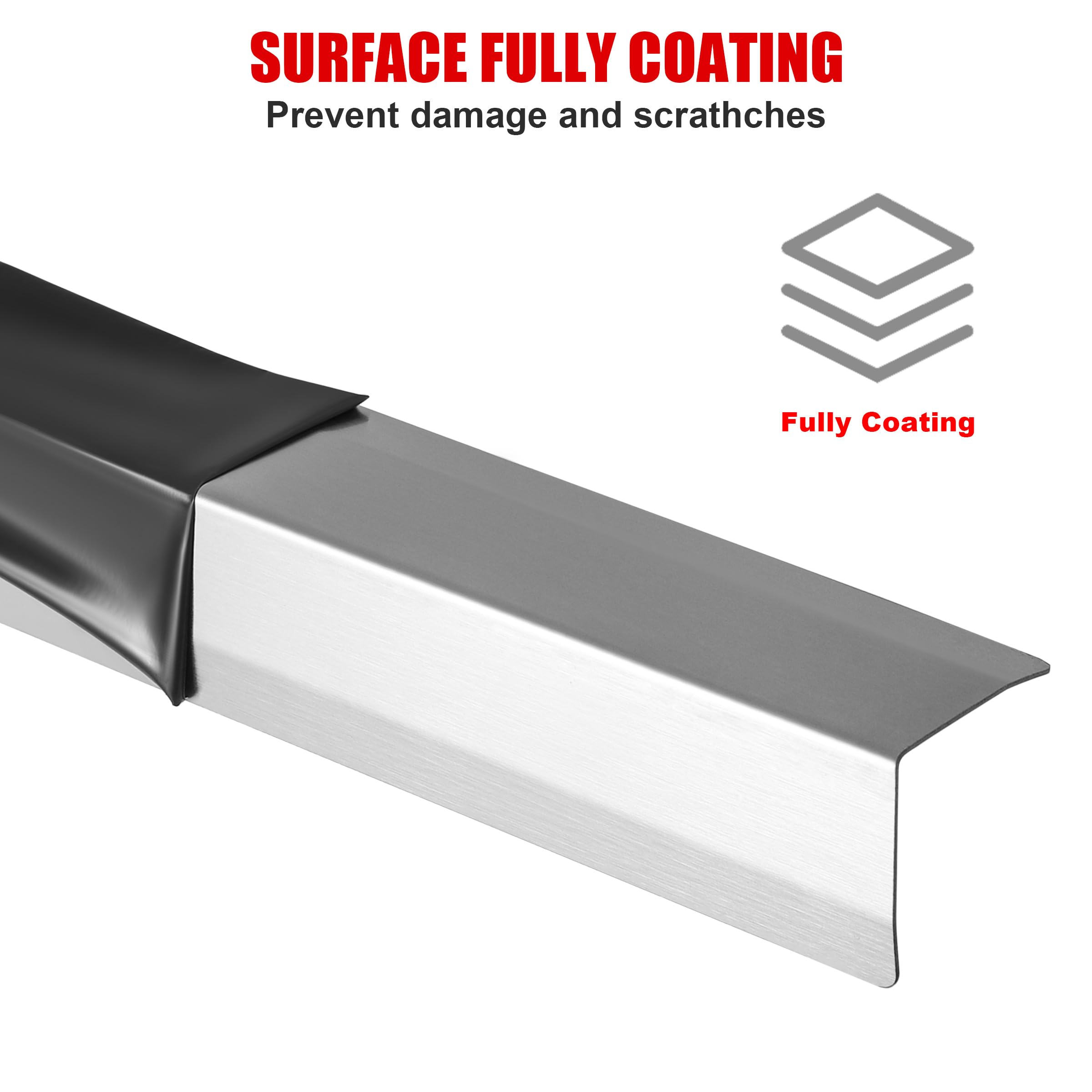 Protectores de esquina de pared, 2 x 2 x 48 pulgadas, protectores de esquina de pared de metal, paquete de 10 para protección y decoración de pared, protectores de esquina de pared de acero