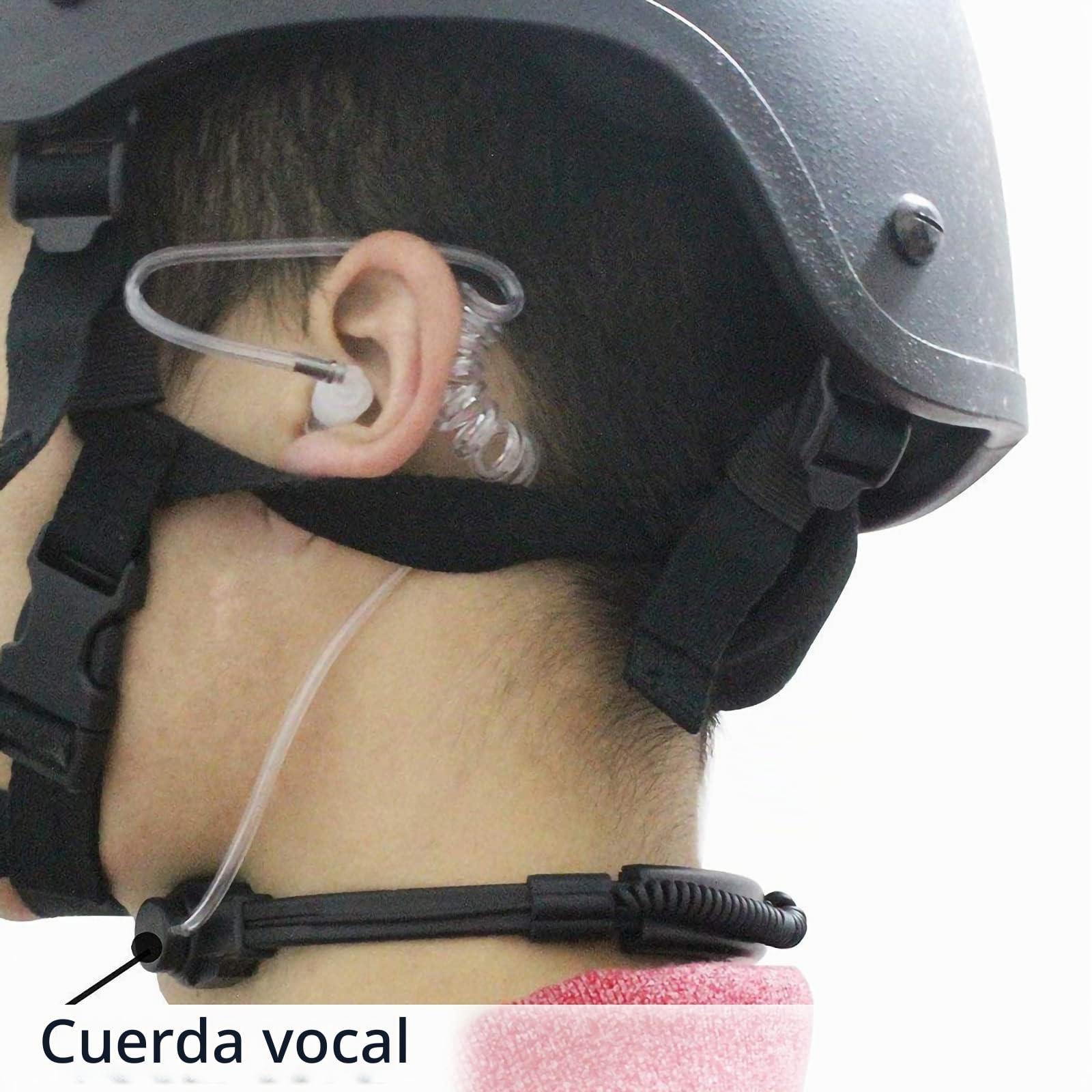 Retevis Walkie Talkie Auricular con Micro Ajustable Laringófono Dedo PTT 2 Pine Pinganillo Compatible con Walkie Talkie RT24 RT5R RT617 RT618 Baofeng UV-5R BF-888S Kenwood(2 pcs)