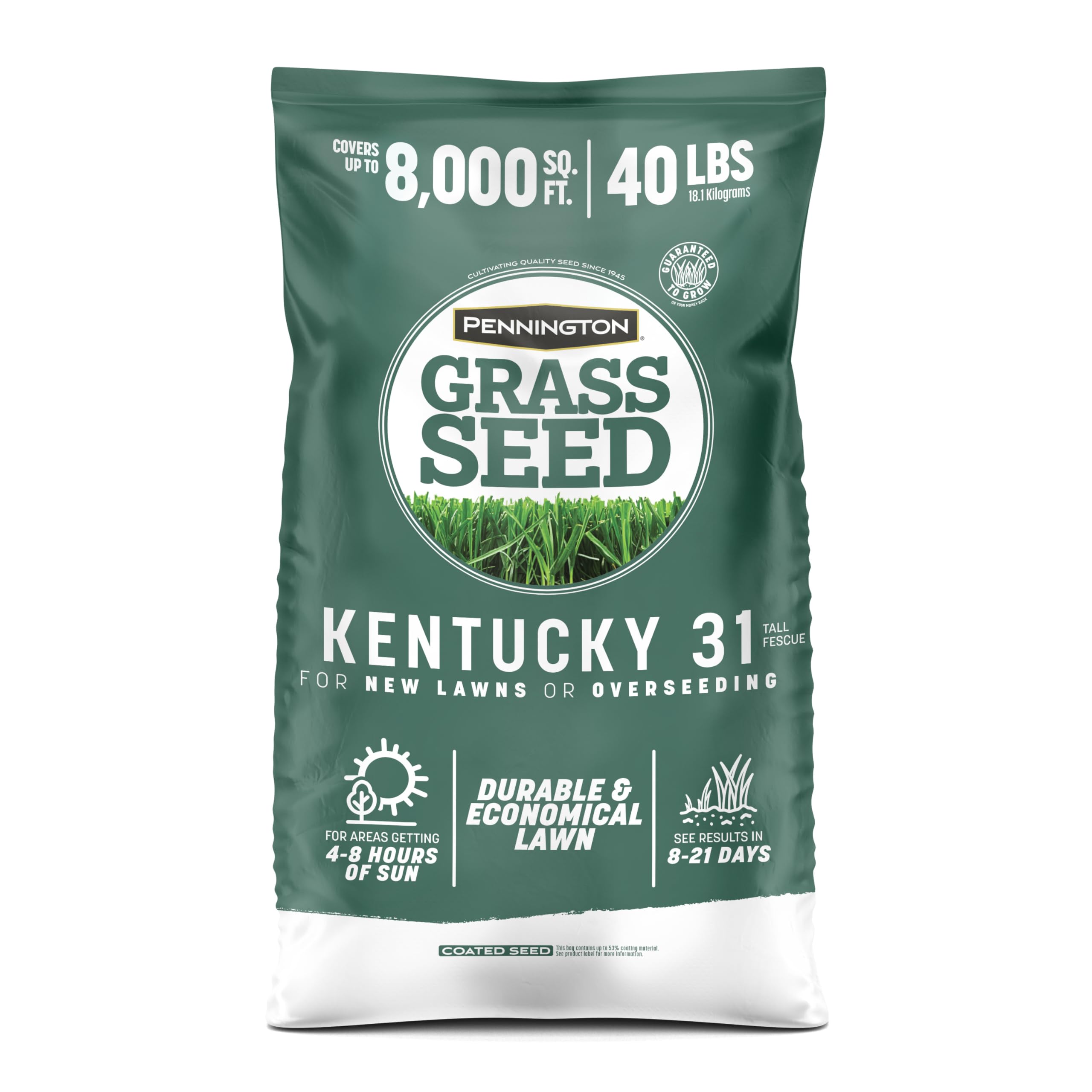 Pennington Kentucky 31 Tall Fescue Penkoted Grass Seed 40 lbs