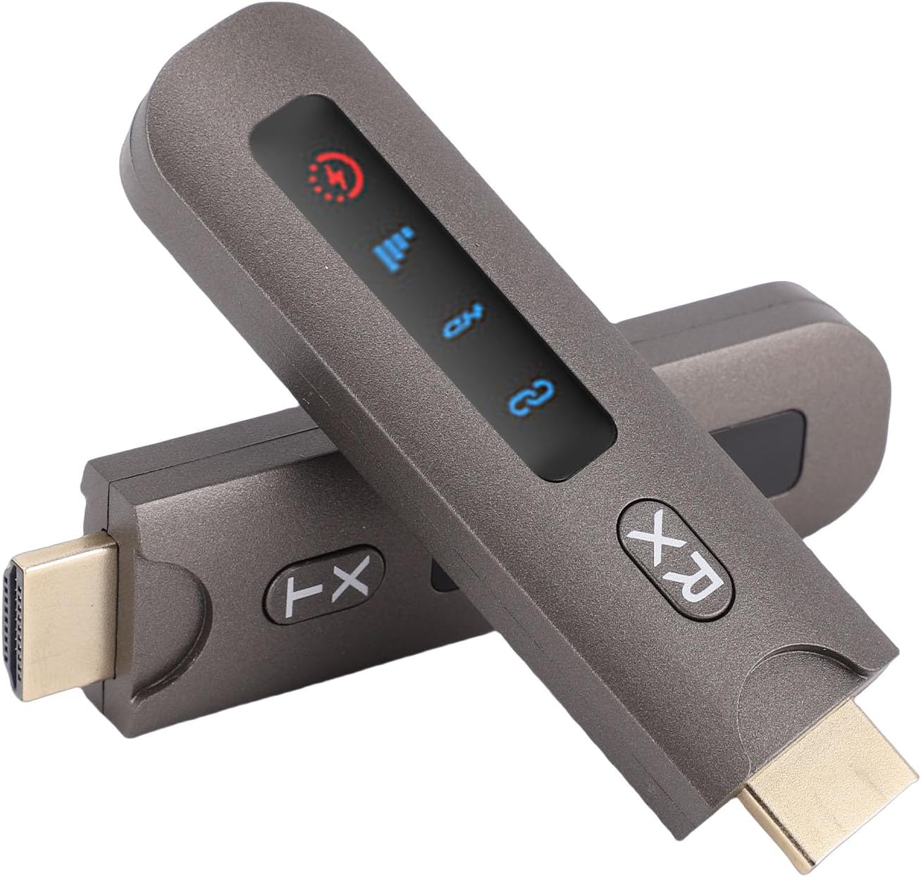 PUSOKEI Wireless HDMI Transmitter and Receiver 50M / 164FT, 2.4G / 5.8G 4K 60Hz Wireless HDMI Extender Kit for Streaming Video and Audio to Monitor from Laptop/PC/Projector