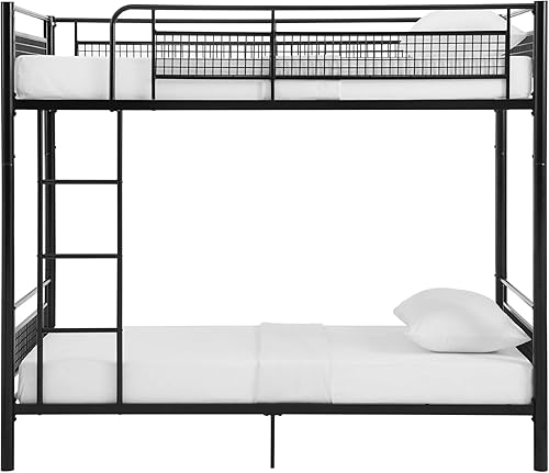 Miniatura 66 de Walker Edison Timothee - Litera de tamaño matrimonial sobre escritorio para la computadora, de metal, tamaño matrimonial, color blanco Blanco,Negro