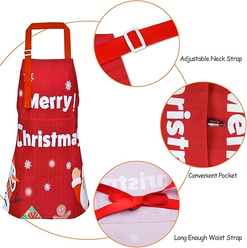 Miniatura 4 de Fiodrimy Delantales para niños, delantal artístico para niñas, niños, delantal de pintura con bolsillos ajustables para cocinar, hornear y cocinar