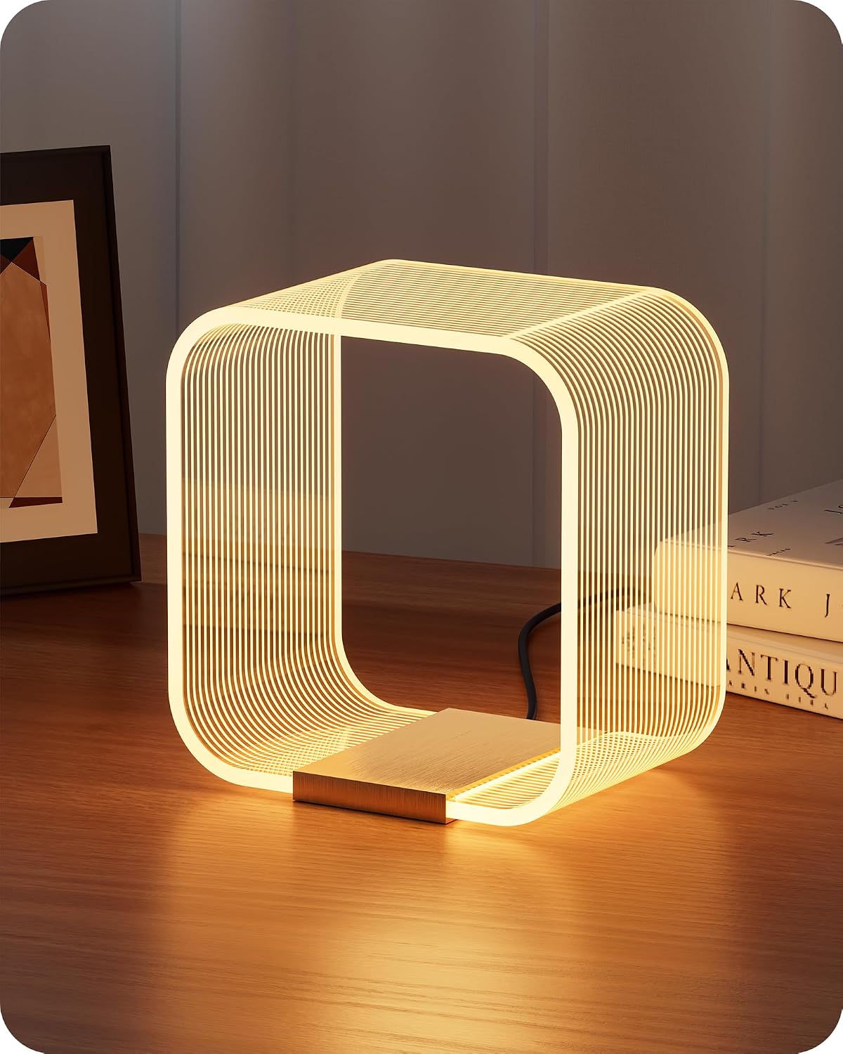 Lampada da tavolo da interno di oro camera da letto