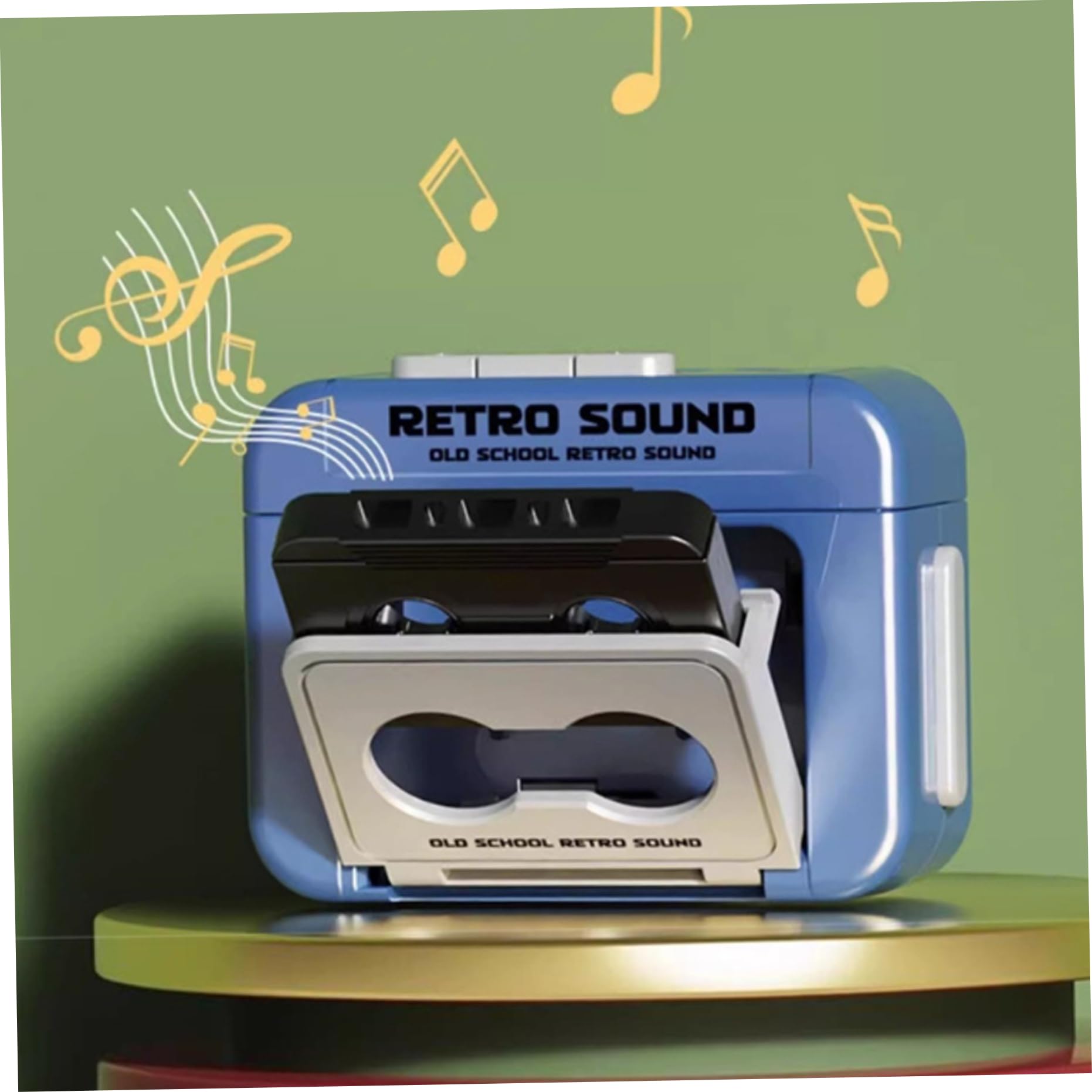 Mini grabadora de Cinta, Llavero de Mini grabadora, Llavero de Reproductor de Casete Retro grabable de plástico con música, Reproductor de microcassette para Mochilas, Bolsos, portátil