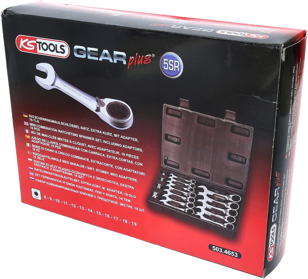 KS TOOLS Clé mixte à cliquet RING STOP GEARplus, 17 mm | Leroy Merlin