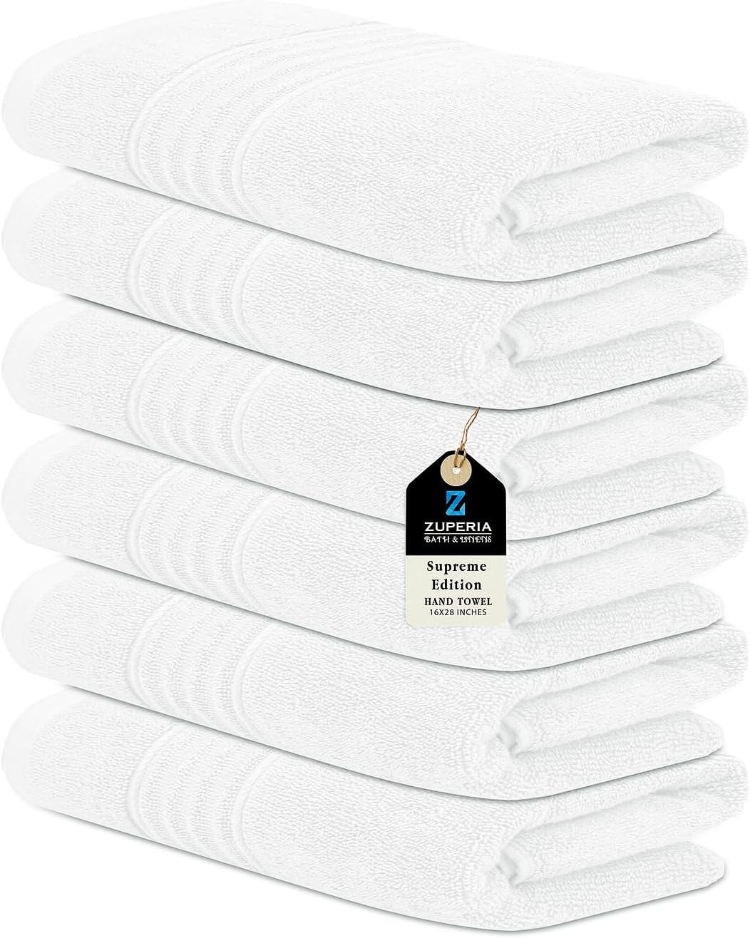 ZUPERIA Supreme Edition Hand Towels 16x28 Inches 100