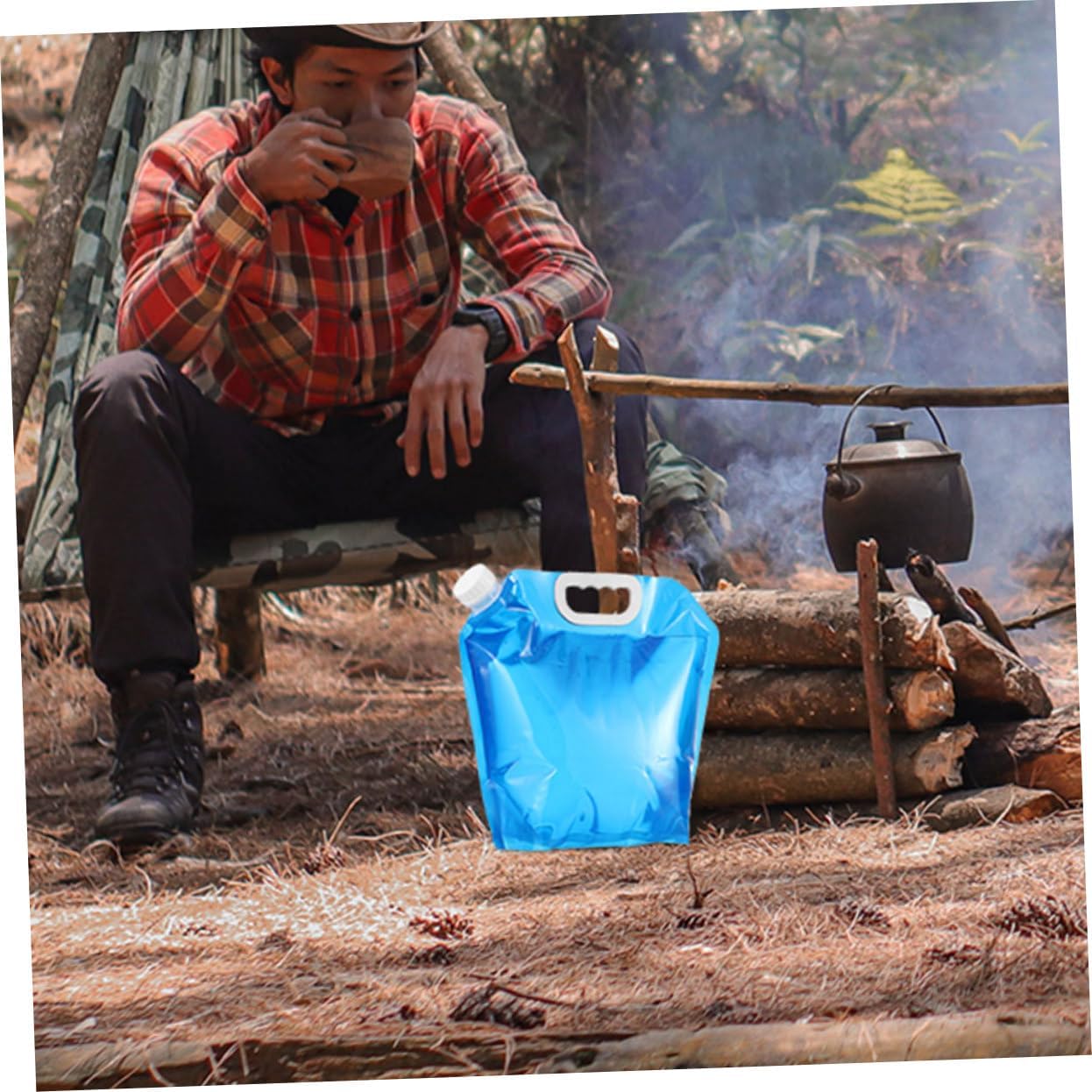 3pcs Water Container Bag for Camping Hiking and Outdoor Activities Portable and Foldable Water Storage for Emergency Use
