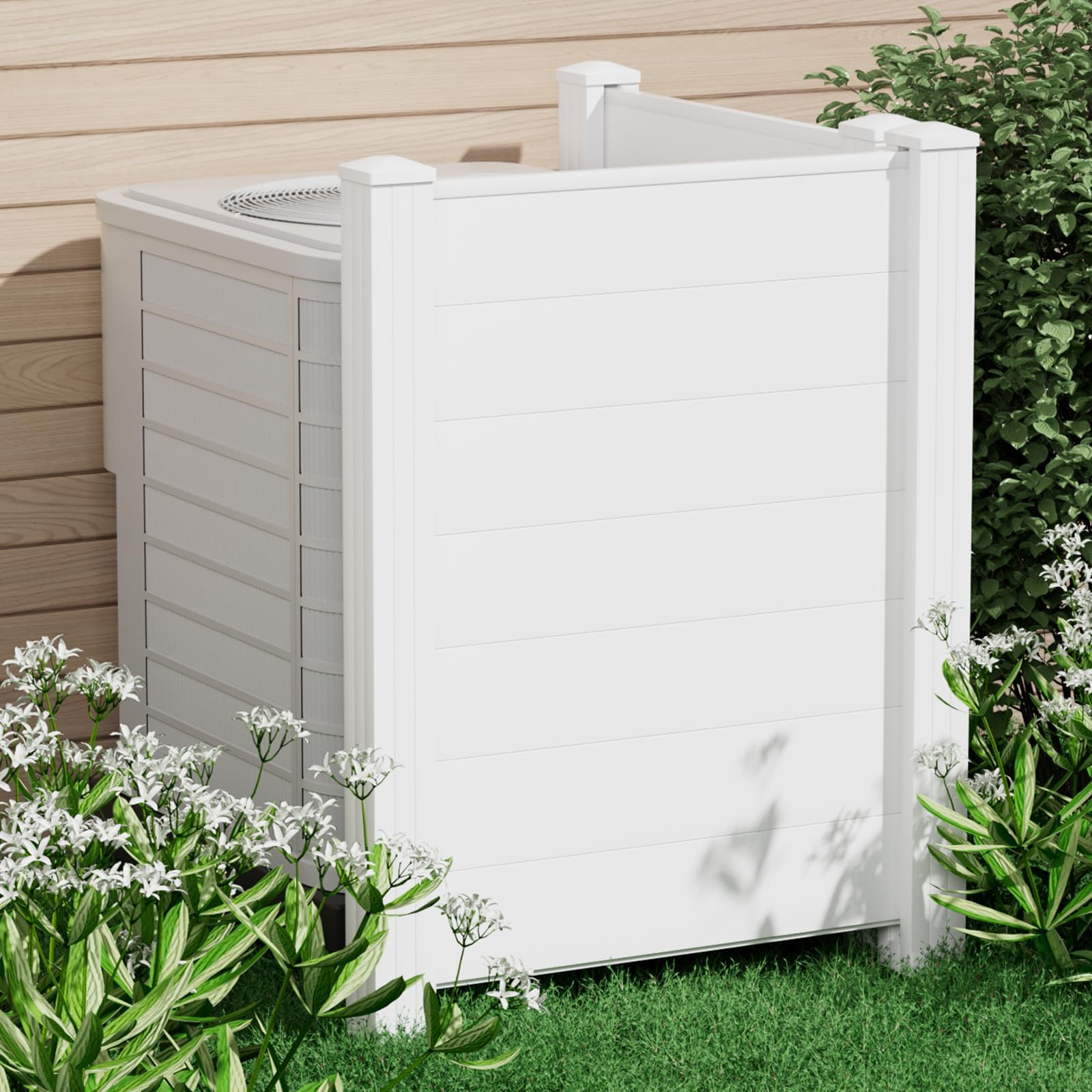 Outdoor Privacy Screen Fence Panels 48"W Enclosure Vinyl