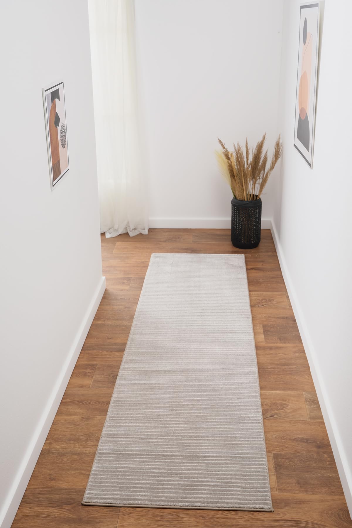 Ruglenza Modern Area Rug 80x150 cm Cream & Mink – Soft Touch Carpet for Living Room & Bedroom, Easy Clean, Durable Synthetic Fibre, Stylish Home Decor Floor Rug