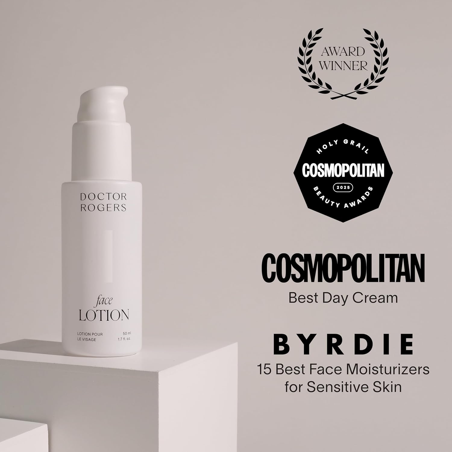 Doctor Rogers Face Lotion. Unscented Moisturizing Lotion for Sensitive Skin. Lightweight Hydration. Moisturize & Strengthen Skin, Fragrance & Paraben Free 1.7 Ounce (50ml) - Image 5