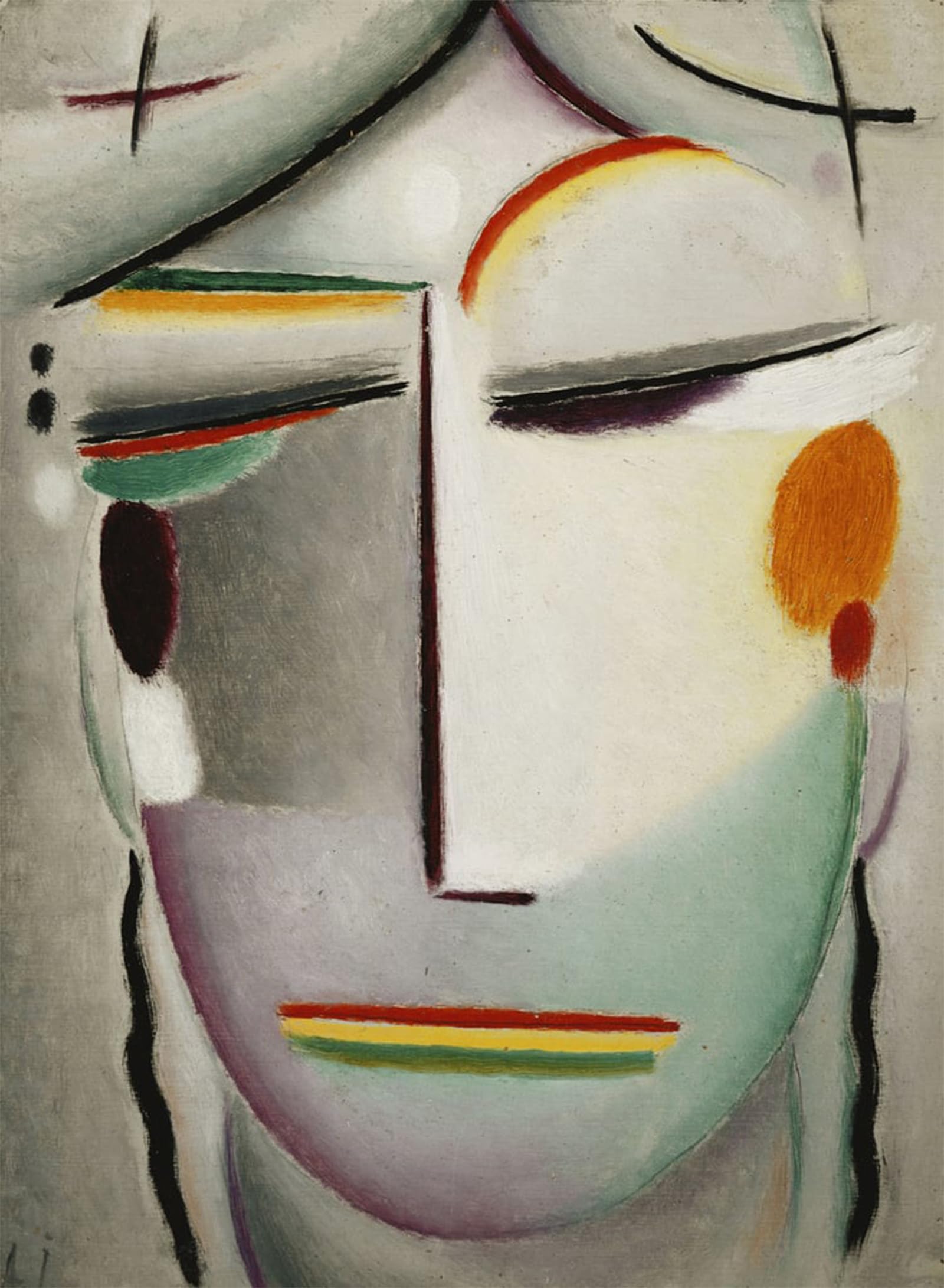 ARTXLXXBN Famous Print Painting Colorful Art Print Heilandsgesicht Remote King Buddha Ii Heilandsgesicht Ferne Hohheit Buddha Ii by Alexej Von Jawlensky Canvas Art Decorations for Home Decor 60x90cm