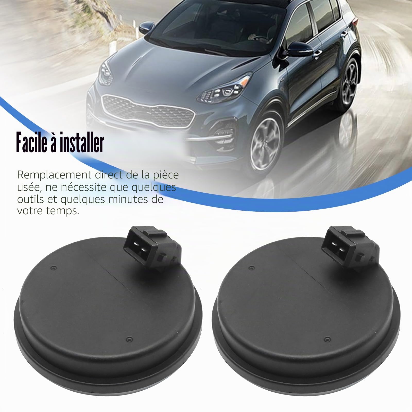 Lot de 2 roulements de moyeu arrière 58980C1100, capteur de vitesse ABS, remplacement pour Kia Sportage, remplacement pour Hyundai Tucson Sonata Veloster N Base, remplace 58980-C1100