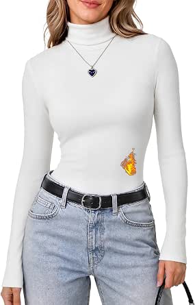 Women's Turtleneck Thermal Long Sleeve Top