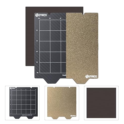 Miniatura 10 de FYSETC Impresora 3D Voron0.2 Pro Build Plate Reemplazo solamente, placa de construcción de doble cara de 4.724 in4.7 pulgadas, hoja PEI+PET-CF