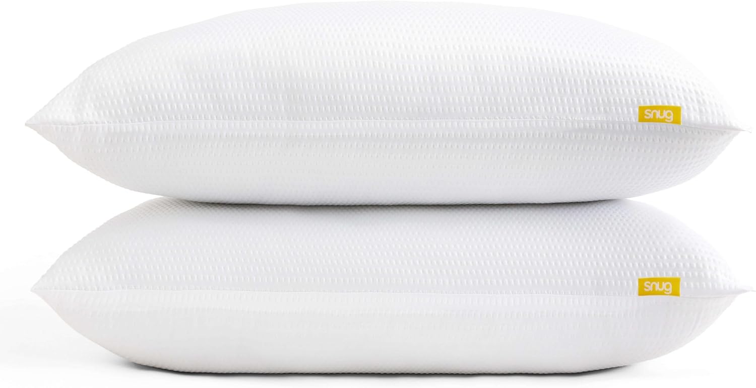Snug Blissful Bedtime Pillows 2 Pack – Luxury Hotel Quality Pillows Medium Support for Front, Back and Side Sleepers – Eco Friendly, Hypoallergenic and Machine Washable – Pack of 2