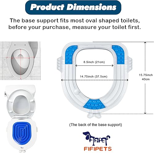 Miniatura 7 de FIFIPETS Kit de entrenamiento de inodoro para gatos, caja de arena de plástico reutilizable (conexión mejorada a la superficie del inodoro),